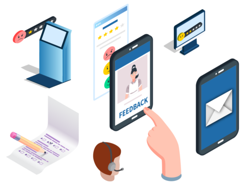 Multiple communication channels for capturing the Customer Experience to monitor service quality